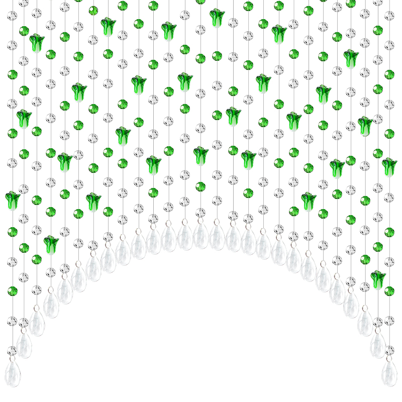 水晶珠帘隔断帘客厅卧室厕所卫生间门帘玄关装饰家用免打孔帘子