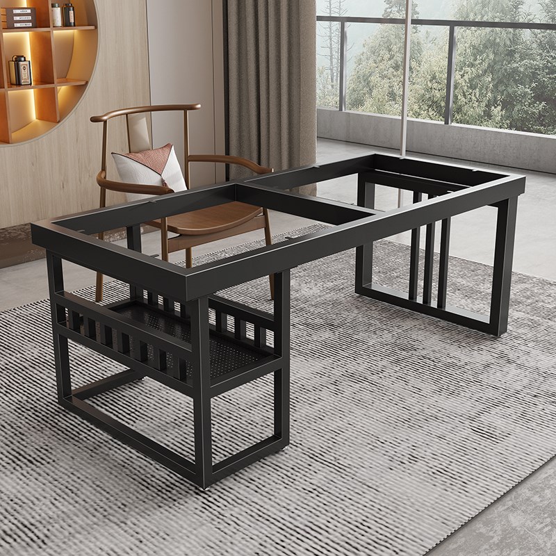 现货岩板桌腿支架大板桌办公桌脚茶几桌架简易餐桌脚铁艺桌腿支架