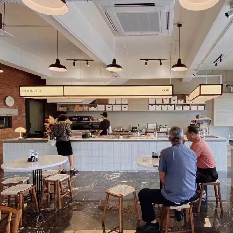 门头网红亚克力吧台灯箱咖啡奶茶店吊挂发光招牌个性广告牌定制做