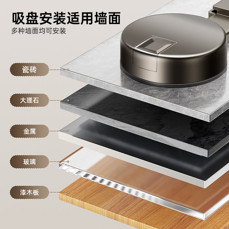 吸盘浴室置物架卫生间收纳架免打孔洗漱台壁挂式洗手间挂墙上厕所