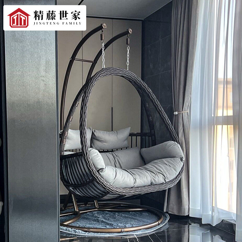 网红摇篮椅室内卧室吊床阳台藤椅双人摇摇椅家用吊兰椅.子秋千吊