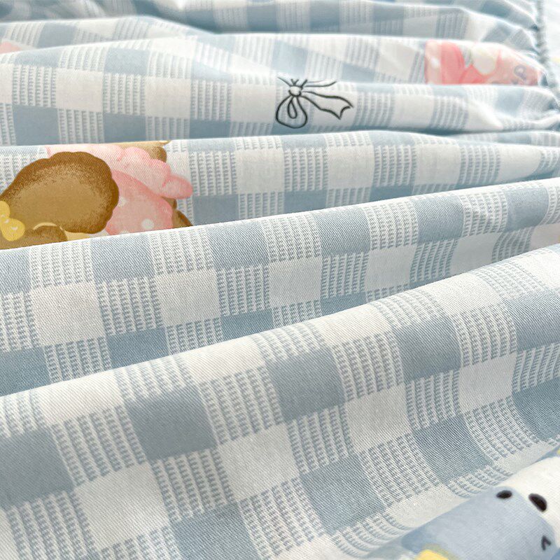 纯棉床单单件100全棉卡通儿童可裸睡铺床被单夏季防滑单人睡单男