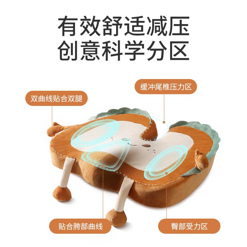 台ltao6552悦先记忆靠垫办公室靠久坐棉护腰天背垫汽车载坐垫靠垫