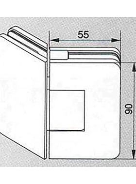 德门国进口DRMA不锈钢135°浴室夹OS2000-16浴室门铰链合页无框夹