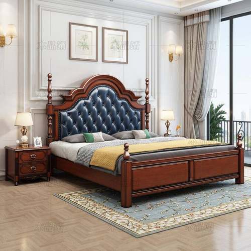 式乡村实木床主其他/oth5卧1.婚8米轻美奢床现代简约1.米双人床2