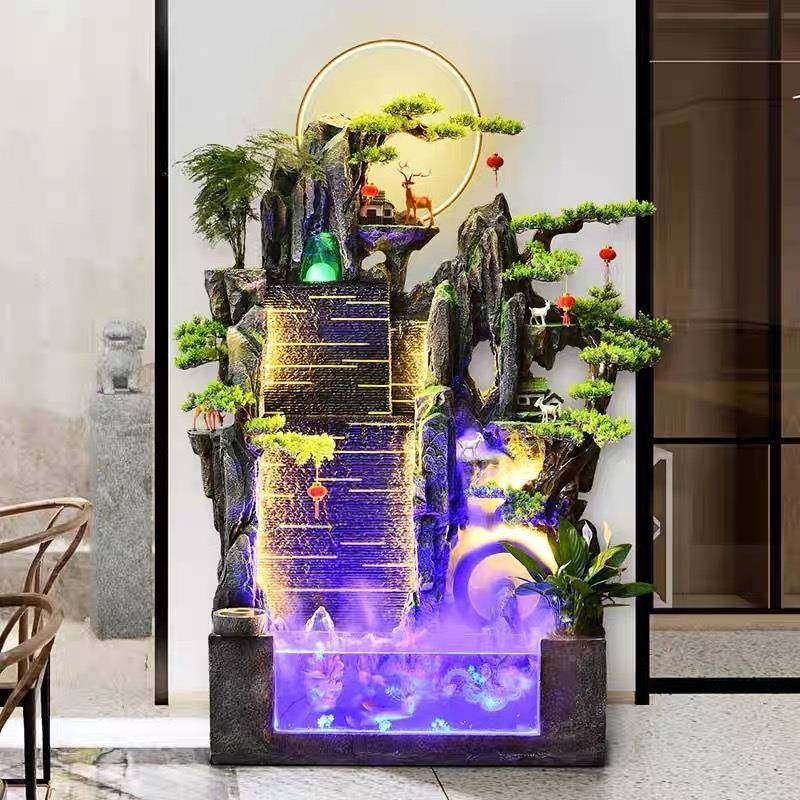大型假山鱼缸流循水泉摆FGT件招财客厅室内喷造景观玄关环开业水,家居饰品,流水摆件,淘宝优惠券,粉丝福利购,淘宝优惠卷