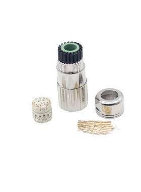 编码器线缆接头8针6芯M623连接器母公座17pin12孔M923航空插头