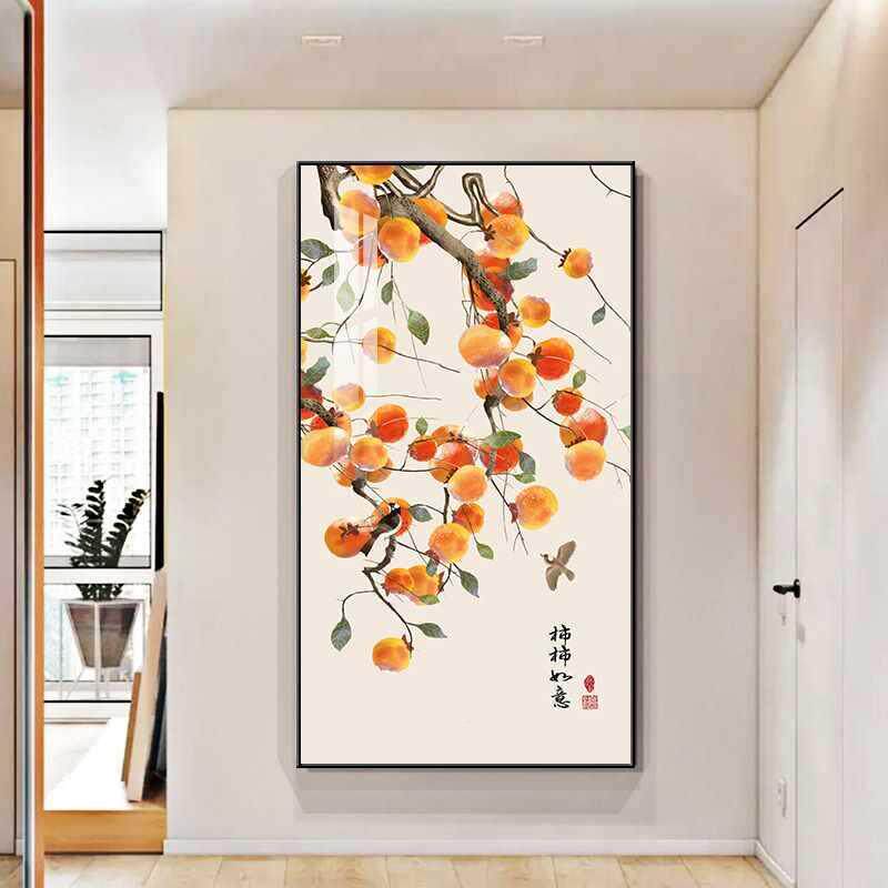 事事如F97J89H6新意玄装饰画中式走廊过道尽头墙壁画客入户正对关