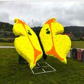 绿雕造型蝴蝶绢动物园造林0033景观各类型花仿真花蝴蝶绿雕大摆件