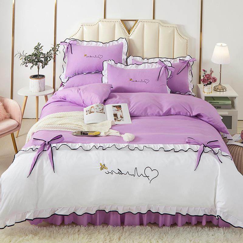 版加式厚磨套毛全cjbrwFt棉床裙四件韩公主风床罩床单被套,床上用品,床品套件/四件套/多件套,淘宝优惠券,粉丝福利购,淘宝优惠卷