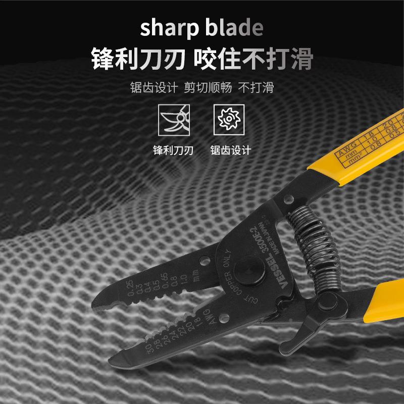 威3500-1~进口轻便无品牌/手动剥线钳威多功能电工电E线剥线器