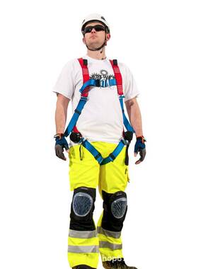 Portwest前后挂点双保险安全带防坠落悬挂加长安全绳FP13