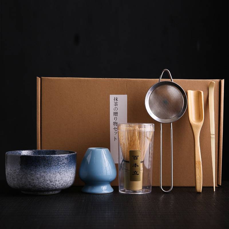 日式抹茶碗打抹茶宋代点茶工具陶瓷茶碗跨境搅拌器抹茶刷茶筅套装