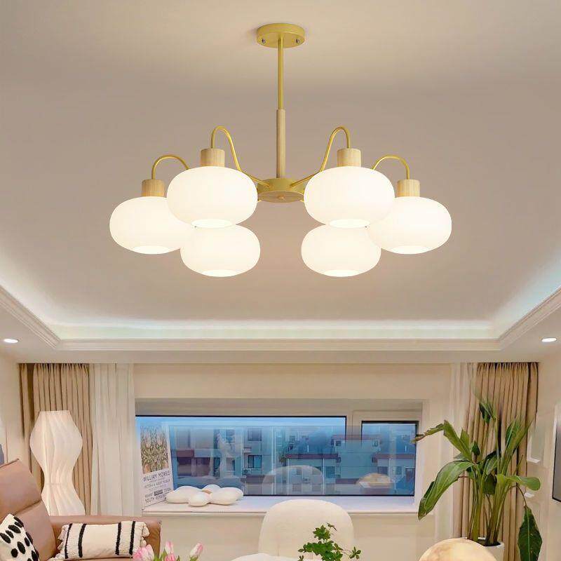 益菲奶风吊卧灯简约现代客厅灯温馨油浪漫室灯5网红餐厅灯274602