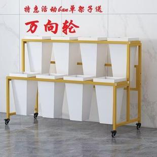 花店展示架多层可阶梯式移动00花架铁架带鲜轮多功艺能花桶花展示