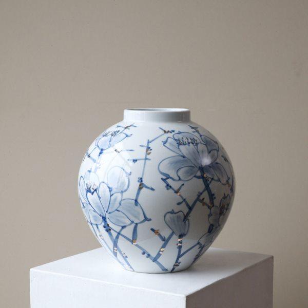 陶瓷花新中式青花瓷书房桌面插花摆件可水培博古架柜台装饰花器,家居饰品,花瓶,淘宝优惠券,粉丝福利购,淘宝优惠卷