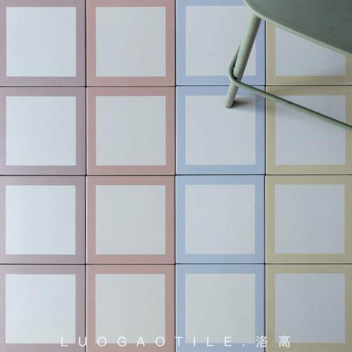 法式多巴胺彩色方格小方砖手工砖厨房化妆室阳台方格花砖