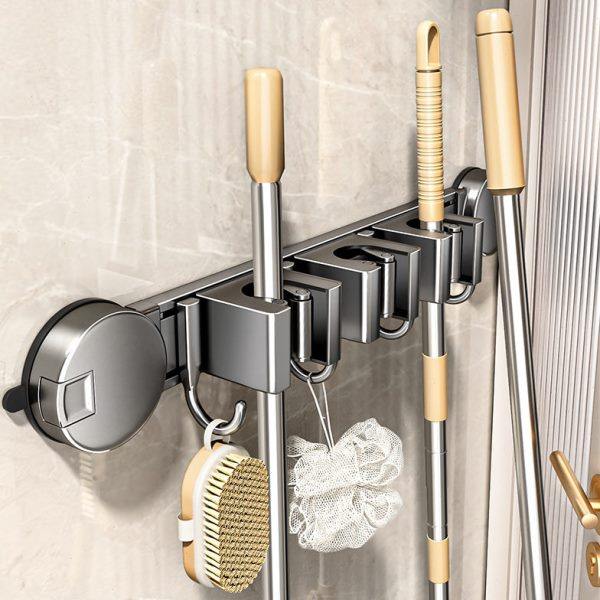 吸盘拖把夹壁挂夹浴室免打孔拖把夹挂扫把拖布挂钩置物架收纳神器,家装主材,卫浴置物架,淘宝优惠券,粉丝福利购,淘宝优惠卷