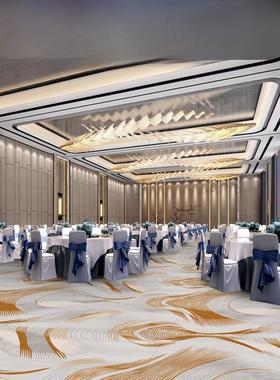 酒店宾馆走廊过道KTV客房电影院宴会厅台球厅满铺阻燃印花地毯垫