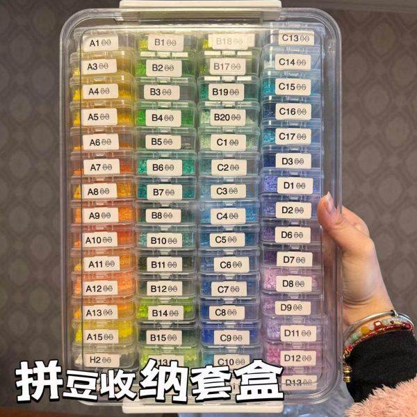 【大盒+60个方盒】拼豆收纳盒米珠配件美甲串珠透明整理饰品分装,收纳整理,手帐收纳盒,淘宝优惠券,粉丝福利购,淘宝优惠卷