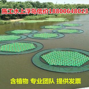 生态浮岛水上种植人工生态浮床浮岛水生植物绿化造景河道水面景观
