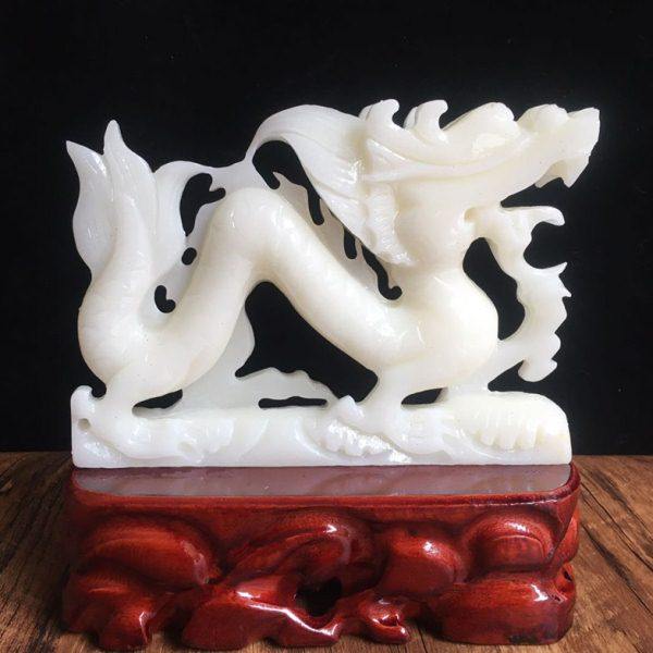 阿富汗白玉生肖龙摆件 家居客厅白玉摆饰工艺品,家居饰品,玉雕,淘宝优惠券,粉丝福利购,淘宝优惠卷