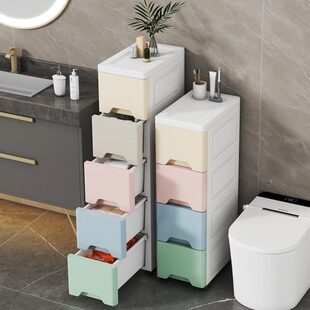 夹缝置物架15cm极窄侧边立柜25公分卫生间缝隙储物架子厨房收纳柜