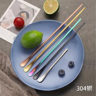 日式 搅拌勺不锈钢小勺子迷你可爱咖啡奶粉长柄调酒棒勺搅拌棒