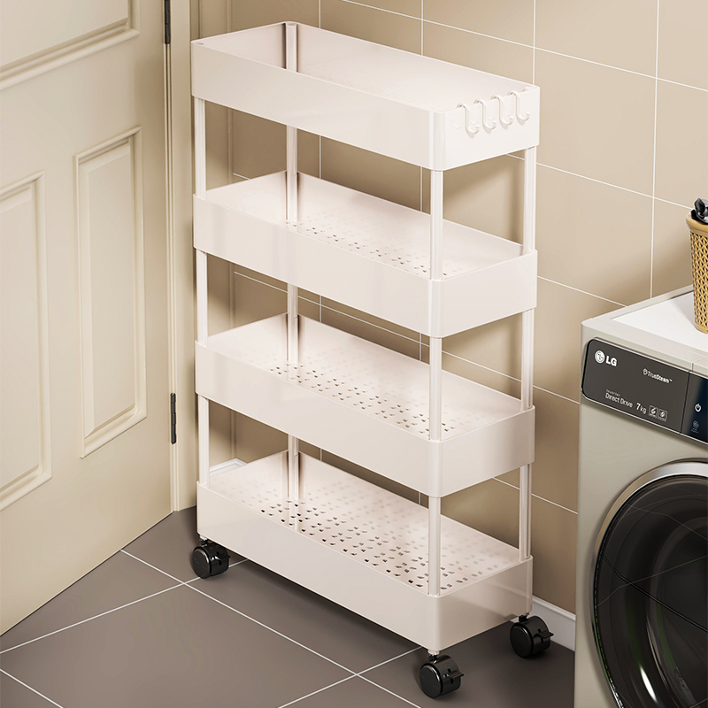 门后极窄a置物架厕所缝隙带轮落地整理架小推车浴室夹缝架收纳门