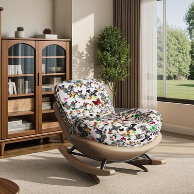 企鹅客厅摇摇椅轻奢懒人沙发单人摇椅躺椅简约现代家用阳台休闲椅