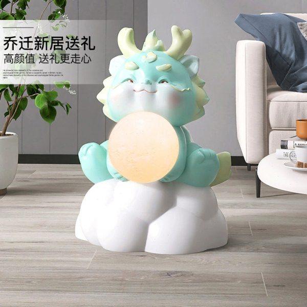 卡通龙落地摆件生肖家居饰品客厅电视柜沙发旁灯床头生日乔迁礼品,家居饰品,落地摆件,淘宝优惠券,粉丝福利购,淘宝优惠卷