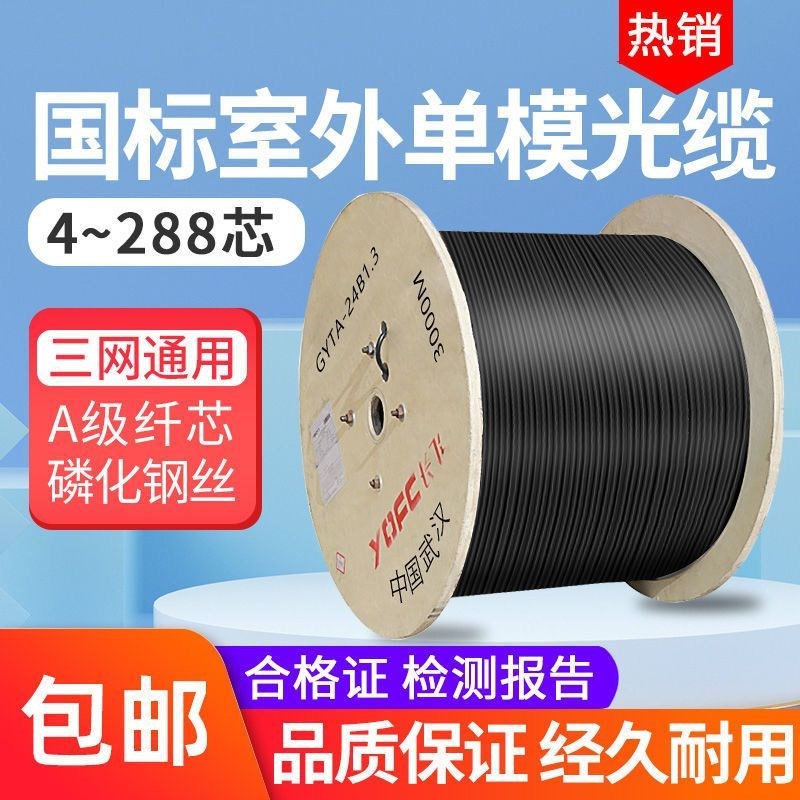 国标室外12芯光缆光纤多模单模4/6/8/24E/36/48/96/144/户外光纤