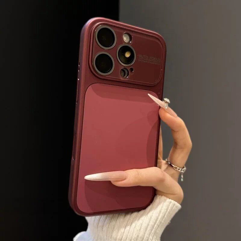 秒变18勃艮第红适用苹果18promax手机壳新款iPhone17ProMax液态硅胶16pro全包镜头膜15pro简约男女防摔保护壳