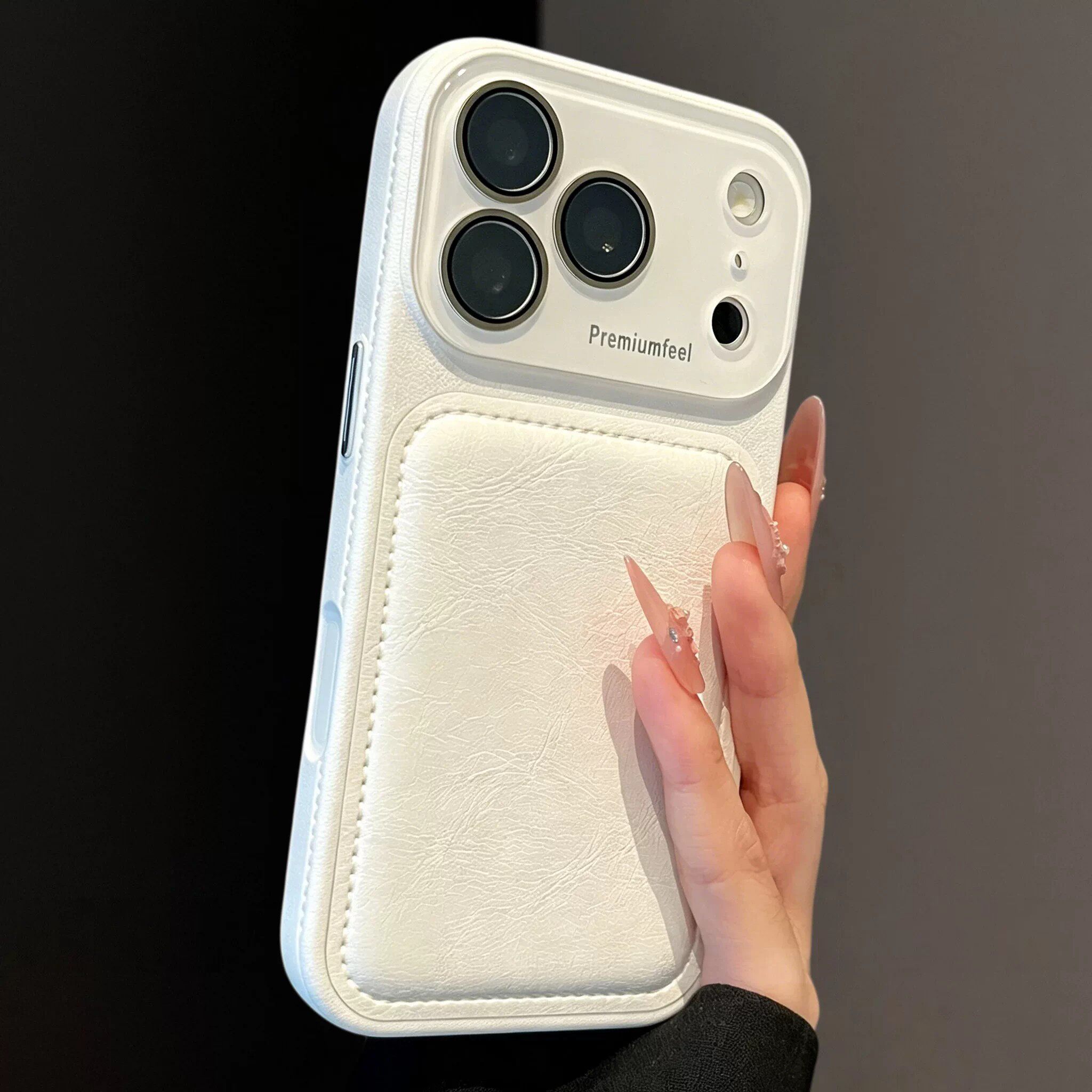 气垫皮纹适用苹果手机壳新款iPhone18Promax全包大视窗17ProMax简约纯色16pro个性创意15Pro秋冬款防摔保护壳