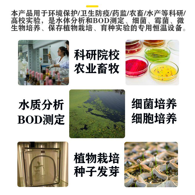 电热恒温培养箱实验室微生物细菌种子发芽生化霉菌恒温恒湿培养箱