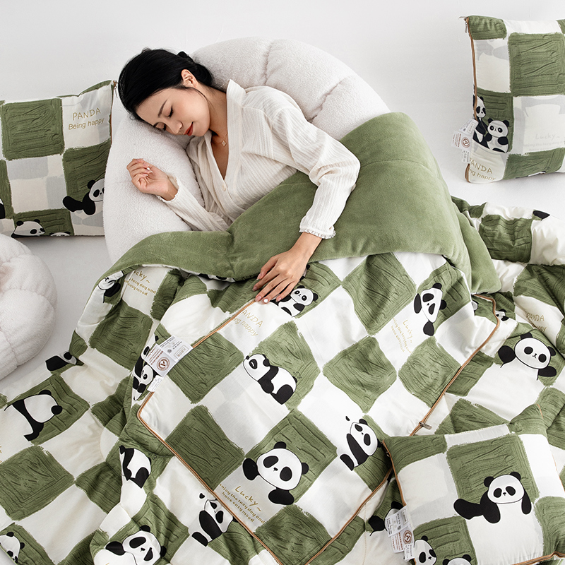 A类/牛奶绒抱枕被子两用t冬天加厚二合一午睡车用靠枕车载枕头被