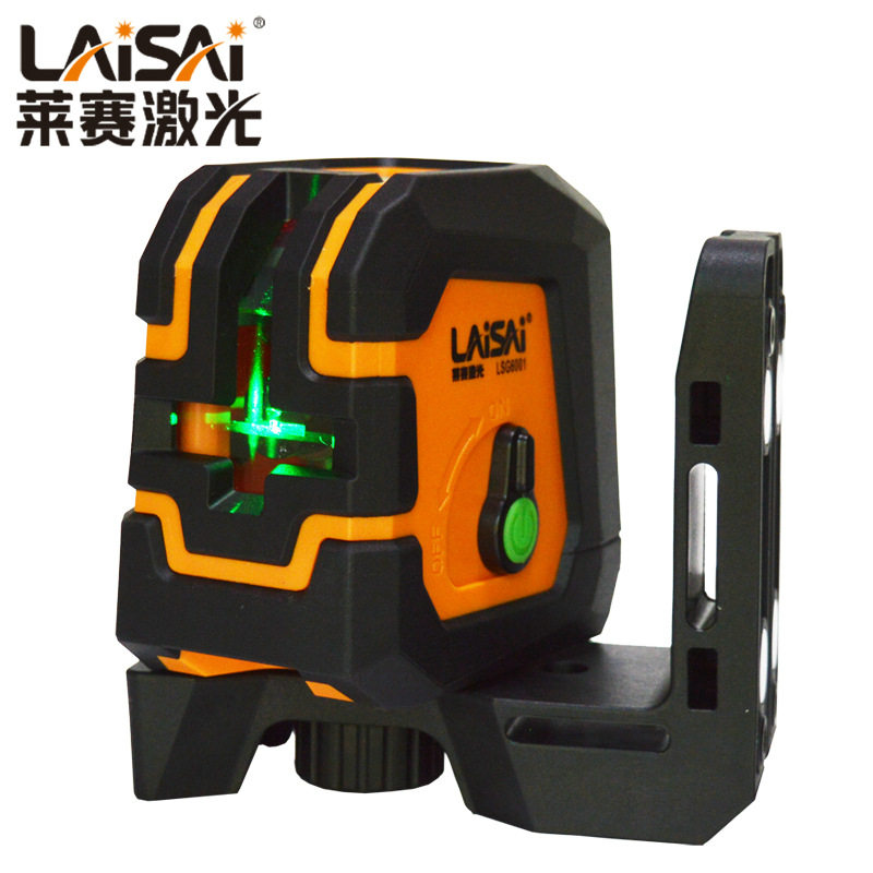 LAISAI莱赛激光水平仪LSG6001绿光2线标线仪强磁铁支架强光平水仪