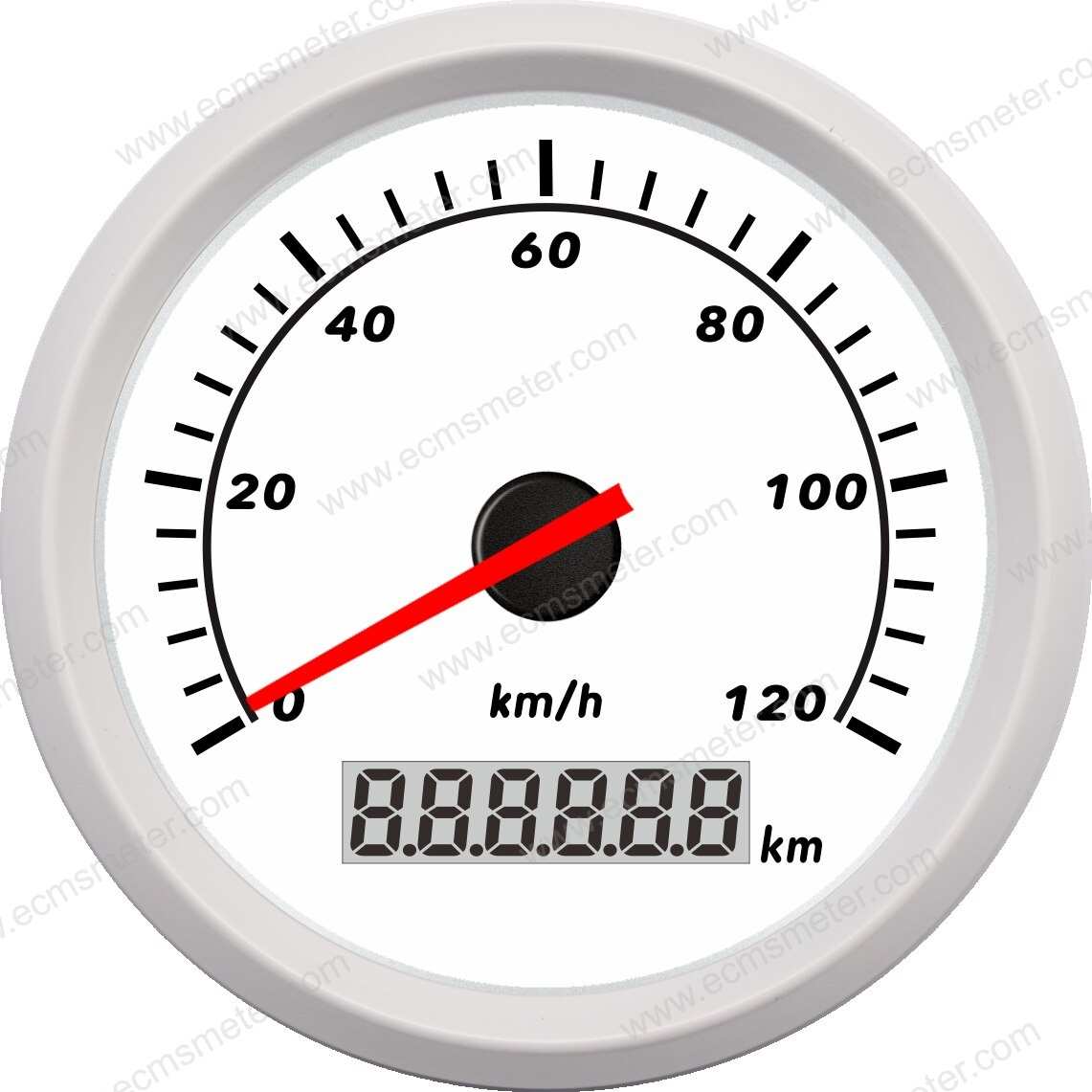 ECCW85mm螺纹改装车工程车汽车房车脉冲速度表120Km/h设置K值