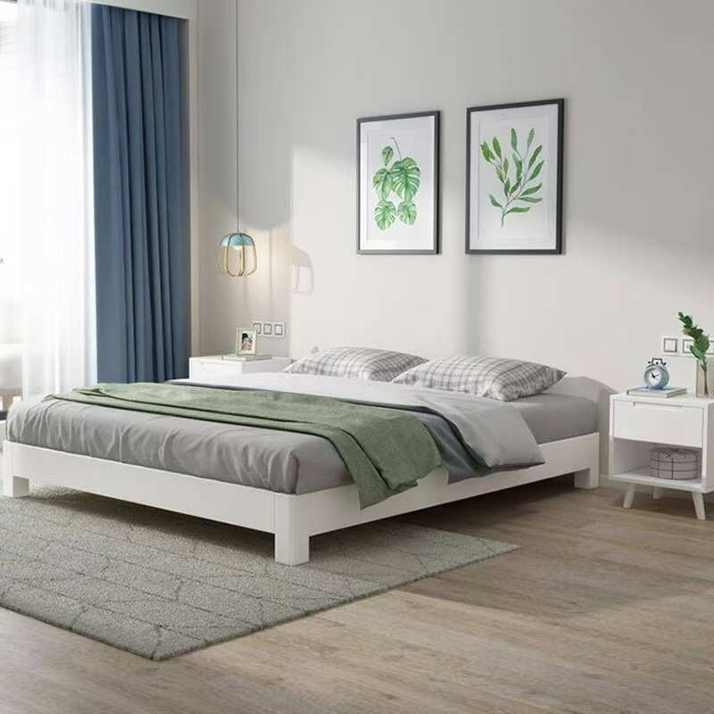 网红榻榻米实木排骨架床架无床头双人无靠背床民宿矮床