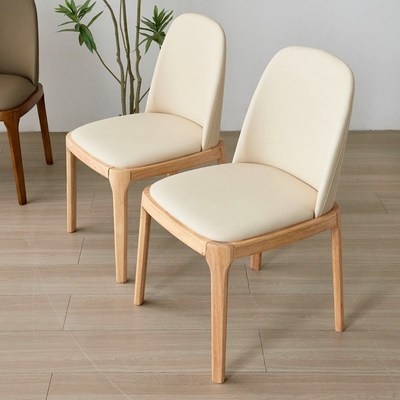 实木餐椅软包靠背椅家用餐桌椅简约现代北欧餐厅八角X耐用餐椅椅