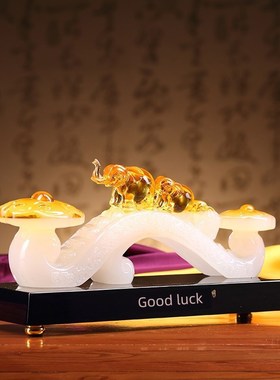 采购产品吉祥如意饰品,大象,领导礼品,办公室客厅,电视柜,入口大