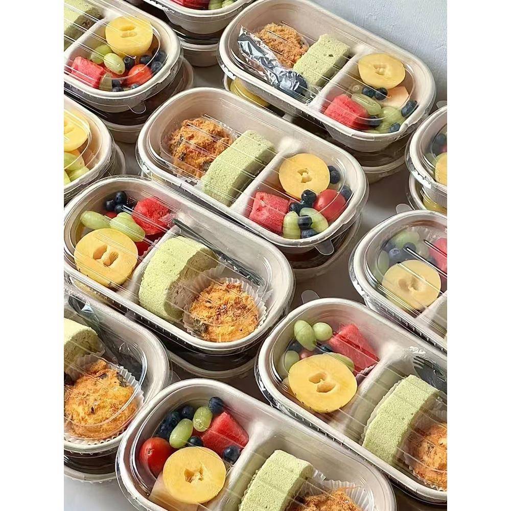 纸浆格长条格盒三味糕other盒长方形寿司打包蛋盒外卖多轻食三健