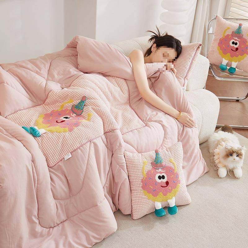 卡通抱被枕子两枕用1009755加厚加绒车载车用靠办公室午睡头枕毯,居家布艺,抱枕被,淘宝优惠券,粉丝福利购,淘宝优惠卷