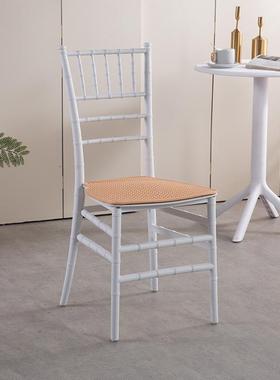 竹节椅藤节编户礼外草坪婚椅子结婚婚椅宴会椅庆白色竹椅ADJ酒店