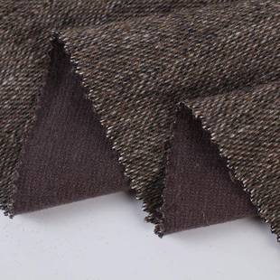 粗字纺现货混羊毛纺氨纶双面人毛690克GUA棉粗格呢裤 子大衣面料呢