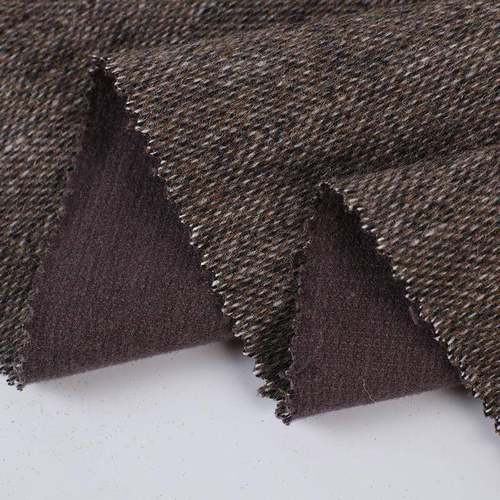 粗字纺现货混羊毛纺氨纶双面人毛690克GUA棉粗格呢裤子大衣面料呢