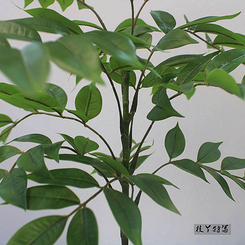 高端仿绿色植物物漆木室内商场真tb-70139店铺酒橱窗厅大型落客地
