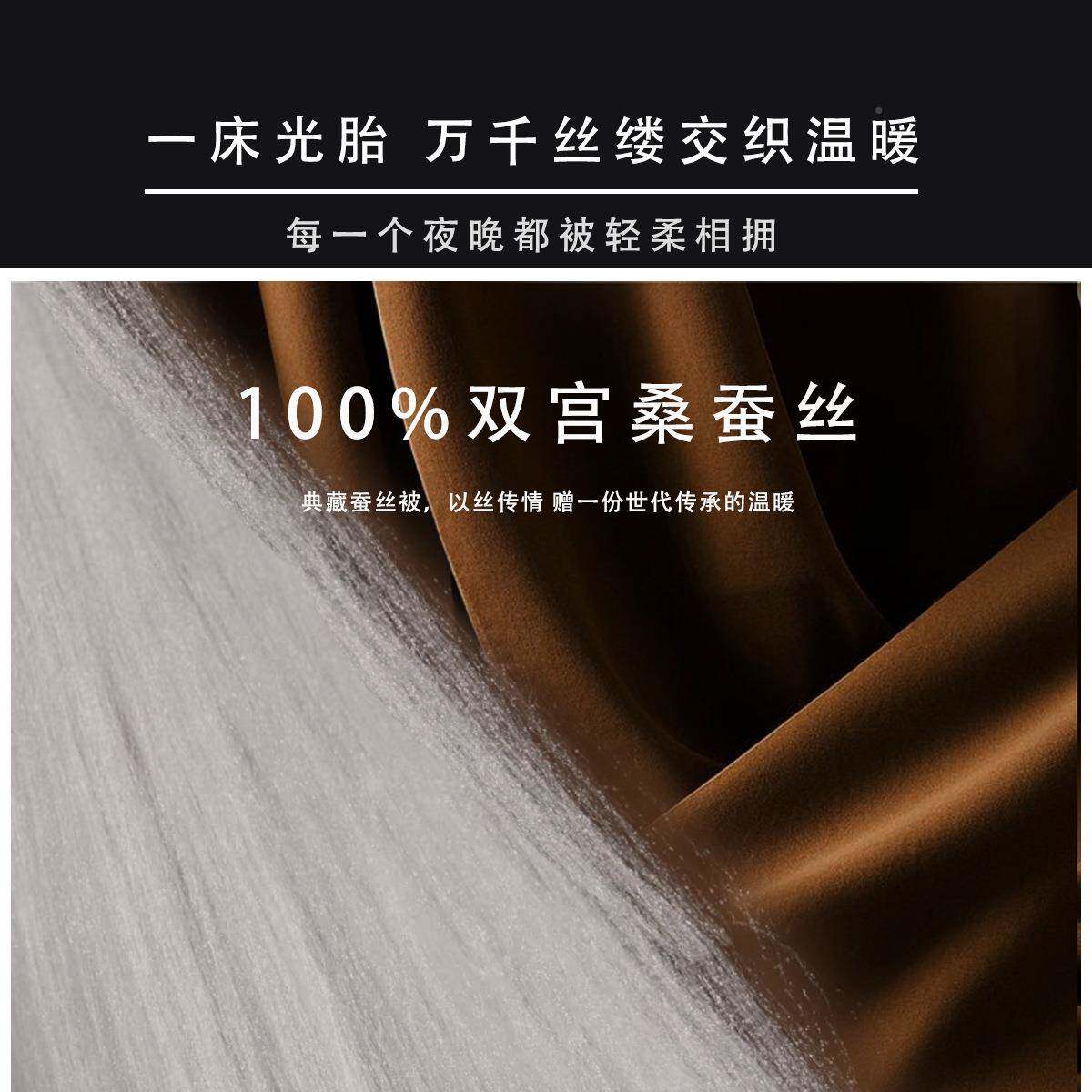 宫双桑蚕丝长丝工厂直发工纯手拉制被子蚕丝被光胎轻茧盈柔软蚕丝