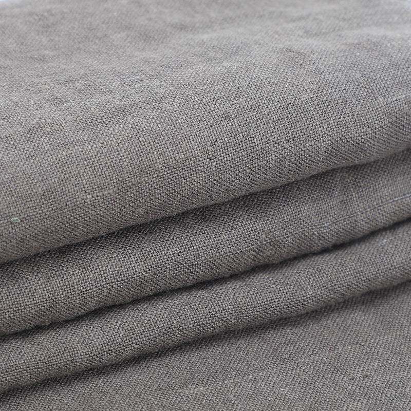 春夏服装服裤HTE汉子手纯亚布麻料260g袋加厚皱感洗水亚麻