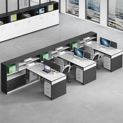 约代位职员办公桌椅组合4人位HOC屏风办现公简桌6人隔断卡座工电